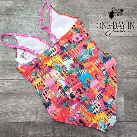 Sporlike V Front Tummy Control One Piece Swimsuit Size L - Picture 7 of 7